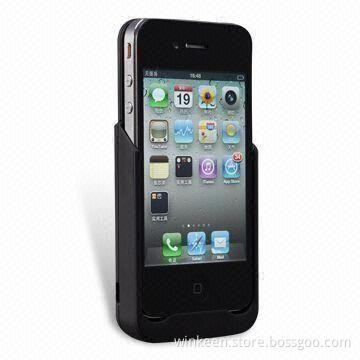 MFI-approved 1,300mAh Power Case for iPhone 4, 4S with UL-approved, Li-polymer Cell Inside